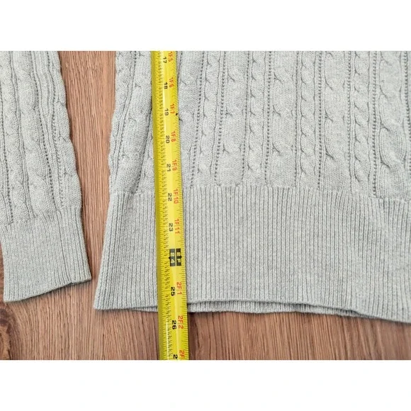 Vtg Y2K Forever 21 Womens Cable Knit Sweater Size S Gray Long Sleeve Bella Swan - Picture 4 of 5